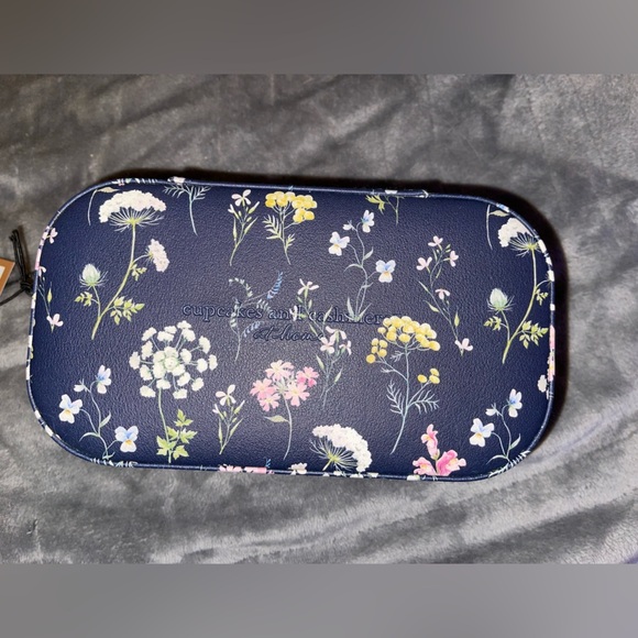 cupcakes & cashmere Navy Floral Cosmetic Bag - Picture 1 of 3